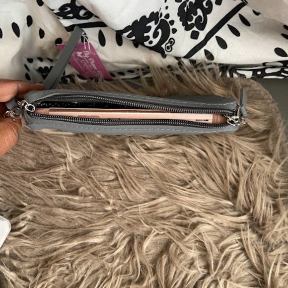 2 Gray Silicone Jelly Phone Purse - Picture 8 of 9